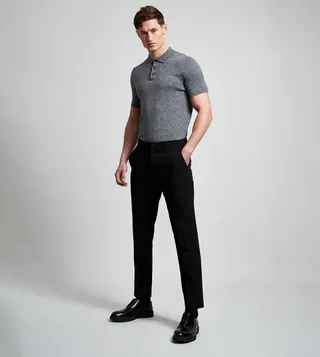 Slim Fit Black Trousers