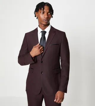 Lapel Collar Tipped Blazer