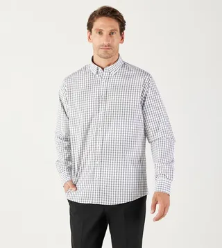 Checked Long Sleeves Cotton Shirt