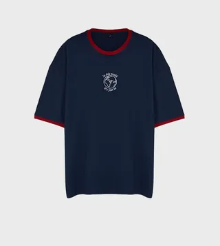 Plus & Tall Embroidered Oversized Unisex T-Shirt