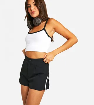Button Closure Tailored Shorts