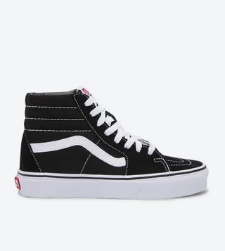 Lace Up Closure High Ankle Sneakers - Black VAD5IB8C