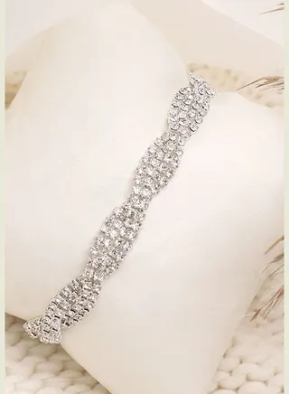 Gold Plated Party Rhinestones Bracelet For Women