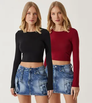 2 Pack Long Sleeves Tops