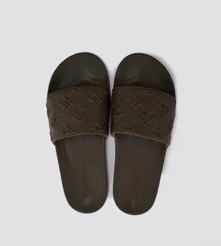 Monogram Embossed Pool Slides