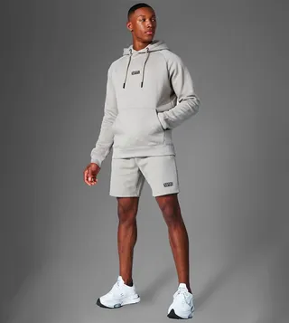 Printed Hoodie & Shorts Set