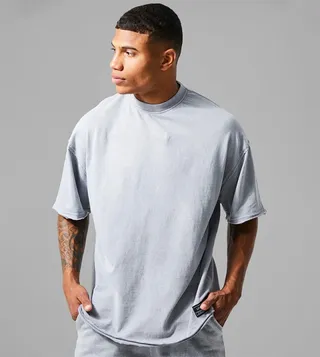 Acid Wash Raw Oversized T-Shirt
