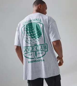 Golf Back-Print Oversized Active T-Shirt
