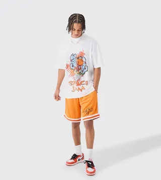 Taz Space Jam Print Oversized Clothing Set