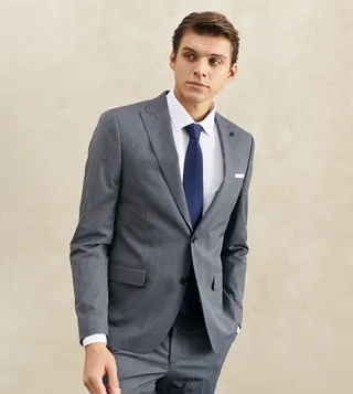 Checked Slim Fit Suit
