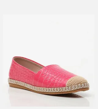 Textured Slip-On Espadrille Shoes