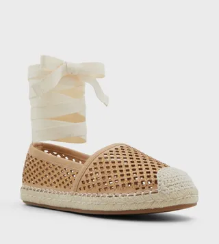 ALORAA Tie-Up Ankle Espadrilles