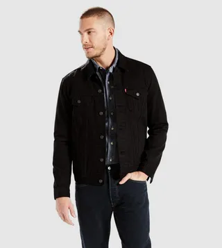 Soild Long Sleeves Trucker Jacket