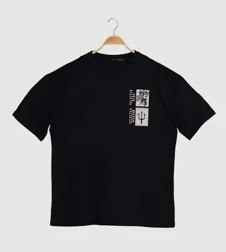 Printed Wide Cut T-Shirt