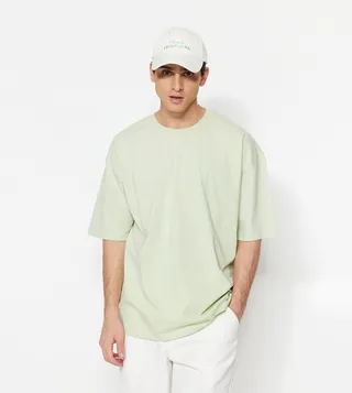 Solid Crew Neck Oversized T-Shirt
