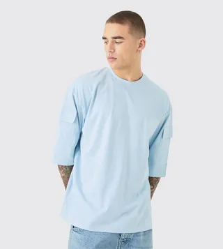 Cargo Pocket Short Sleeves Oversized T-Shirt