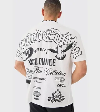 Oversized Over Seams Branded T-Shirt