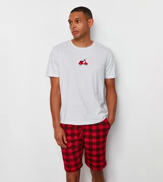 Plaid Patterned Pyjama Set