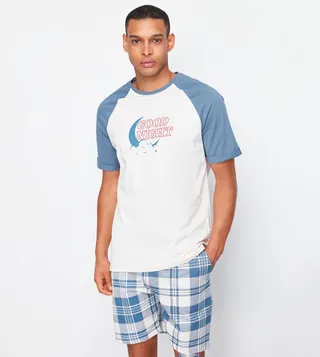 Printed Raglan Sleeves Pyjama Set