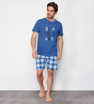 Printed Short Sleeves Pyjama Set