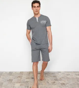 Printed Short Sleeves Pyjama Set