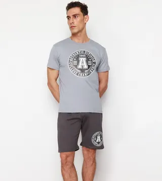 Printed Short Sleeves Pyjama Set