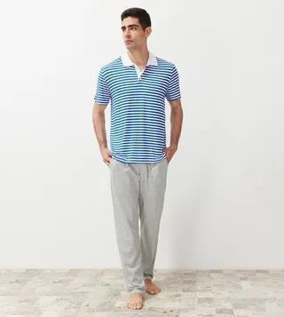 Striped Short Sleeves Pyjama Set