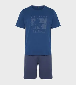 Printed Short Sleeves Pyjama Set