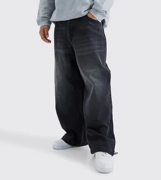 Faded Mid Rise Parachute Jeans