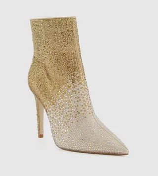 OSTARA Embellished Stiletto Heel Ankle Boots