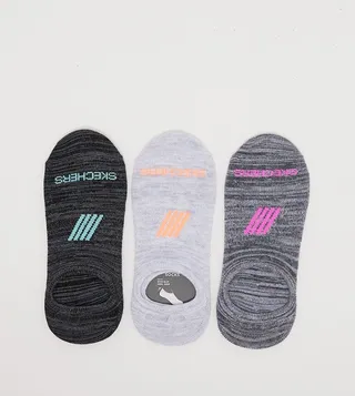 Pack of 3 Non Terry No Show Socks