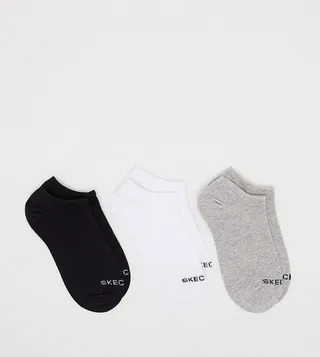 Pack of 3 Non Terry No Show Socks