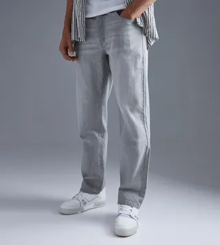 Washed Mid Rise Relaxed Fit Jeans