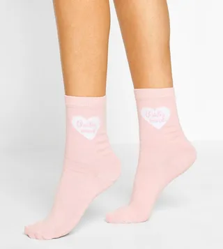 Brides Bestie Slogan Crew Socks