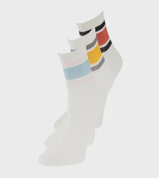 Pack of 3 Striped Crew Socks