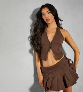 Tie Back Waistcoat Top