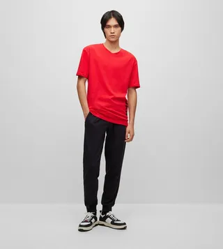 Cut Logo Print Lounge Pants with Drawstring Waist