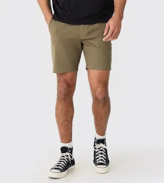 Fixed Waist Skinny Fit Chino Shorts