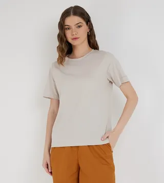 Solid Crew Neck T-Shirt