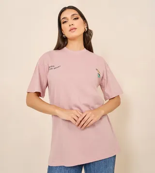 Oversized Small Chest Graphic T-Shirt