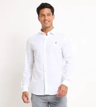 Logo Embroidered Long Sleeves Shirt