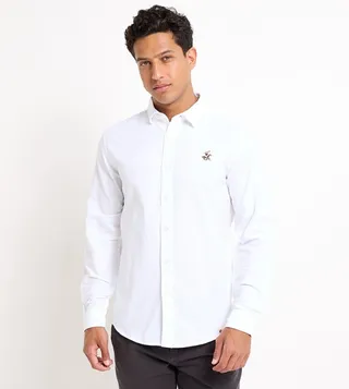 Logo Embroidered Long Sleeves Shirt