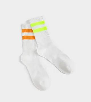 Pack of 2 Strip Patterned Tennis Socks
