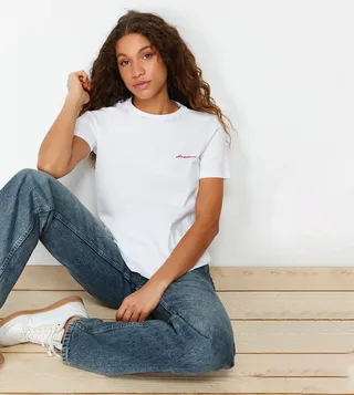 Embroidered Short Sleeves T-Shirt