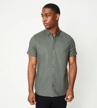 Ditsy Print Short Sleeves Shirt