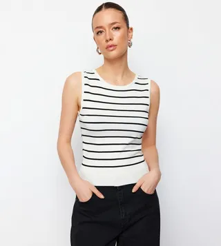 Striped Sleeveless Top