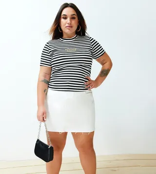 Striped Short Sleeves Top
