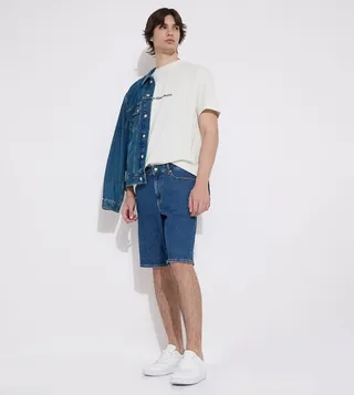 Washed Pocket Detail Denim Shorts