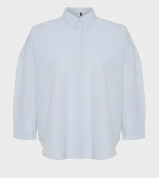Solid Long Sleeves Oversized Shirt