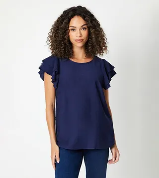 Double Flute Sleeves T-Shirt
